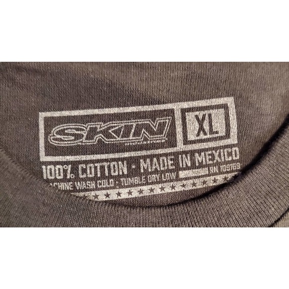 Skin Ind.  Show Some Skeleton on Motorcycle NWOT Size XL Mens T Shirt - Picture 4 of 4